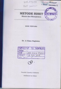 Image of METODE RISET BISNIS DAN MANAJEMEN