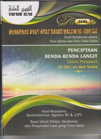 Image of TAFSIR ILMI
Mengenal Ayat-Ayat Sains Dalam Al_Qur'an PENCIPTAAN BENDA-BENDA LANGIT JILID 9