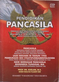 Image of PENDIDIKAN PANCASILA
PENDIDIKAN UNTUK MEWUJUDKAN NILAI-NILAI PANCASILA (EVISI KE 11 2016)