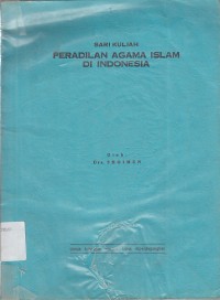 Image of PERADILAN AGAMA dalam POLITIK HUKUM INDONESIA