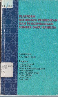 Image of PLATFORM REFORMASI PENDIDIKAN DAN PENGEMBANGAN SUMBER DAYA MANUSIA
