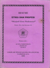 Image of RESUME ETIKA DAN PROFESI