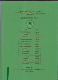 Image of LAPORAN KULIAH KERJA NYATA (KKN)  DESA PUSPAJAYA KECAMATAN PUSPAHIAYANG KANUPATEN TASIKMALAYA