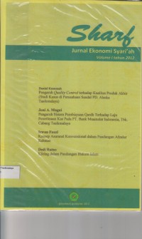Image of SHARF; JURNAL EKONOMI SYARI`AH
