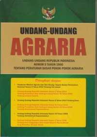 Image of UNDANG-UNDANG AGRARIA
