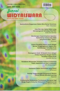 Image of JURNAL WIDYAISWARA 
HUKUM DAN HAM
